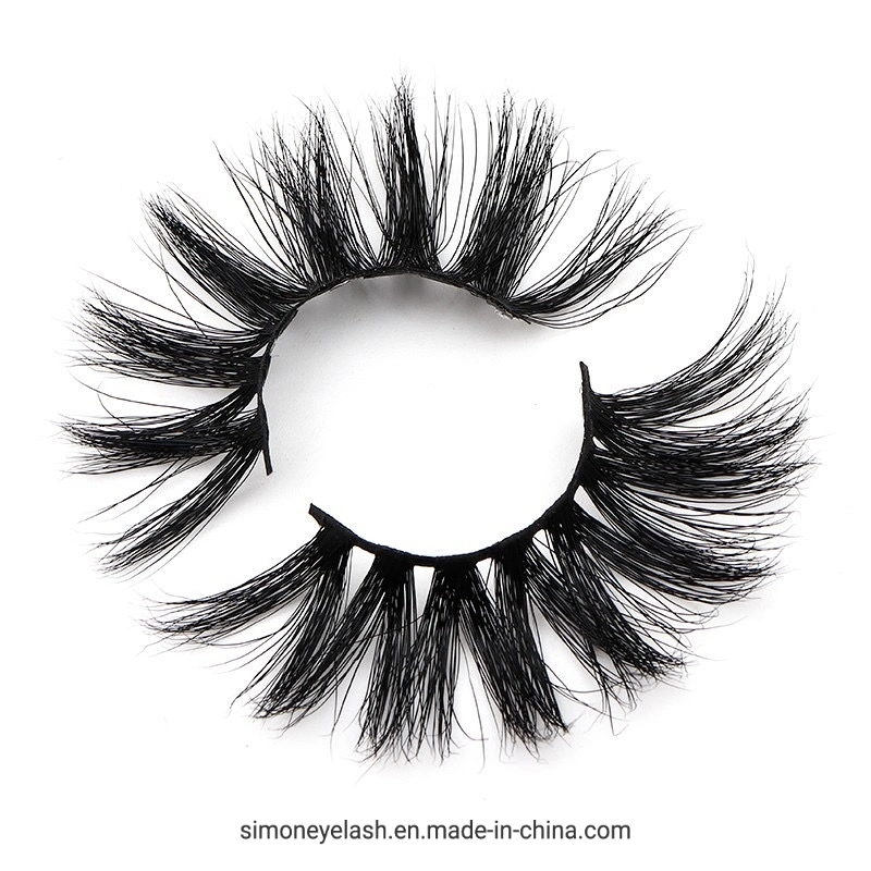 Mink 25mm 3D Fluffy Strip Lashes Dramatic Mink Eyelashes with Custom Box