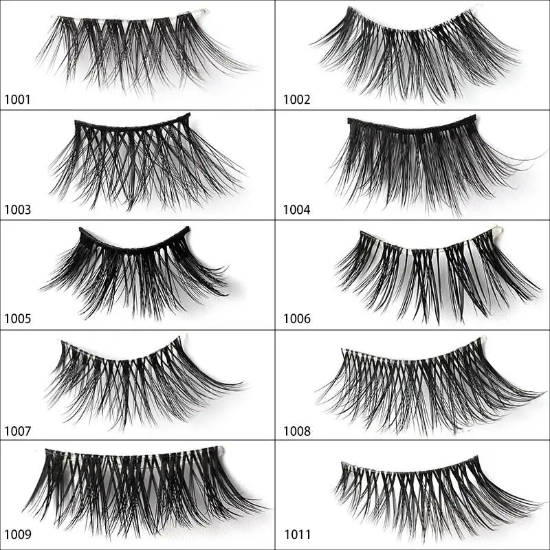 Eyelash Factory New Product Promotion Multiple Styles Half False Eyelashes Clear Stem 5 Pairs of Lashes